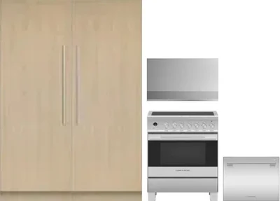 5 Piece Package Includes Refrigerator, Freezer, Range, Hood And Dishwasher